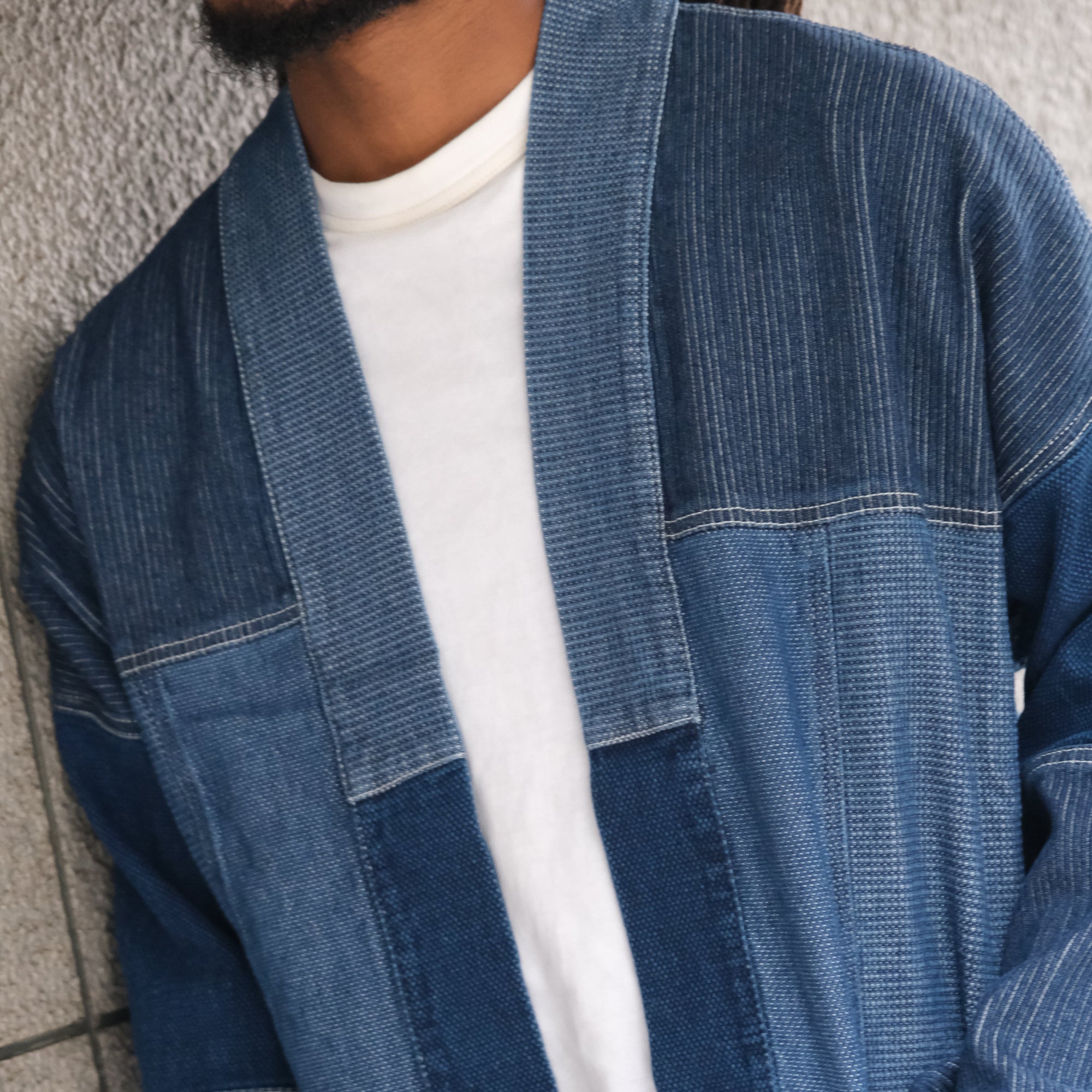 FDMTL Distressed Indigo Boro Patchwork Haori