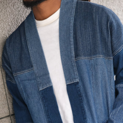 FDMTL Distressed Indigo Boro Patchwork Haori