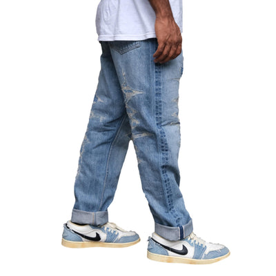 FDMTL Distressed Boro Selvedge Jeans (Regular Straight)