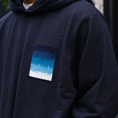 FDMTL Square Gradient Indigo Patch Hoodie