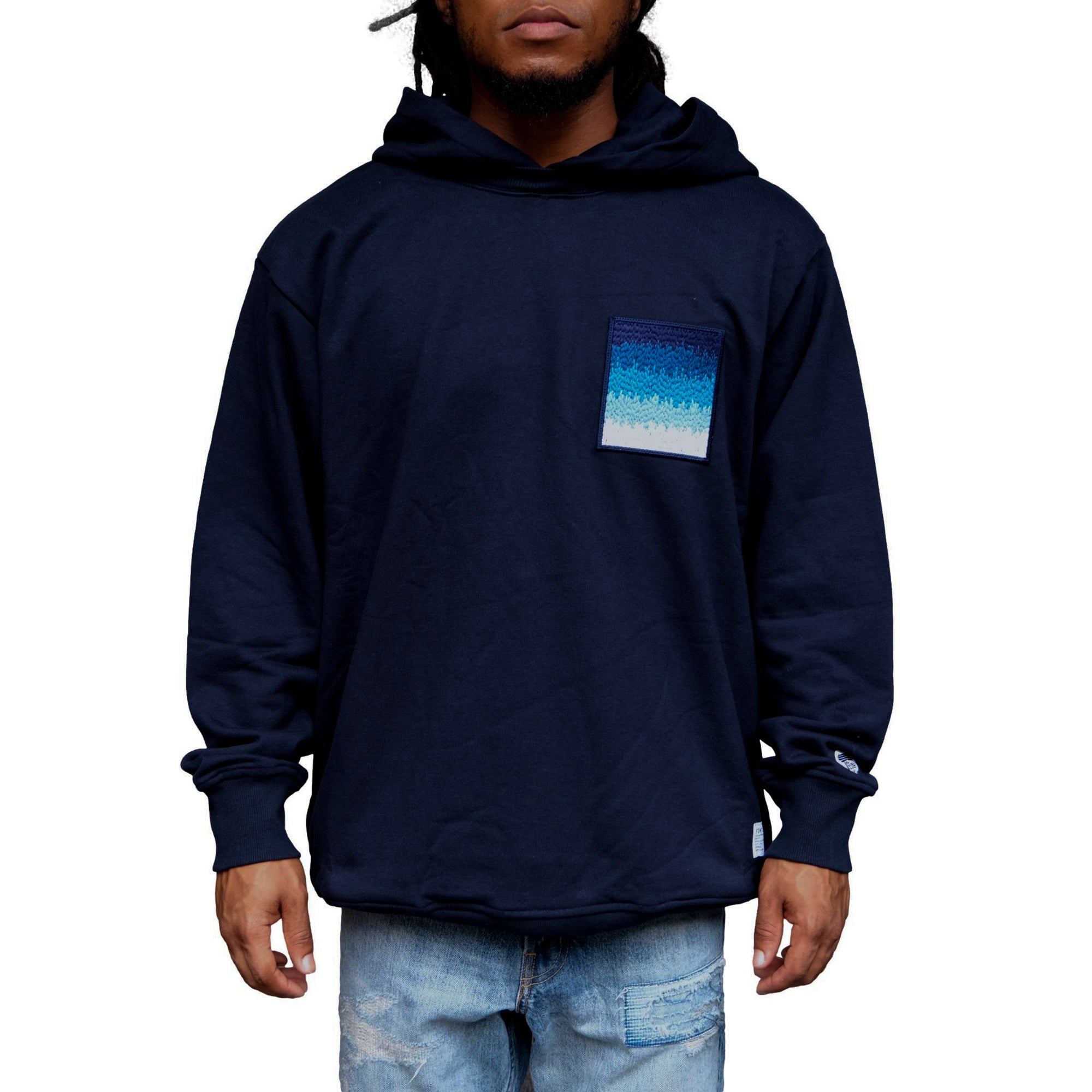 FDMTL Square Gradient Indigo Patch Hoodie