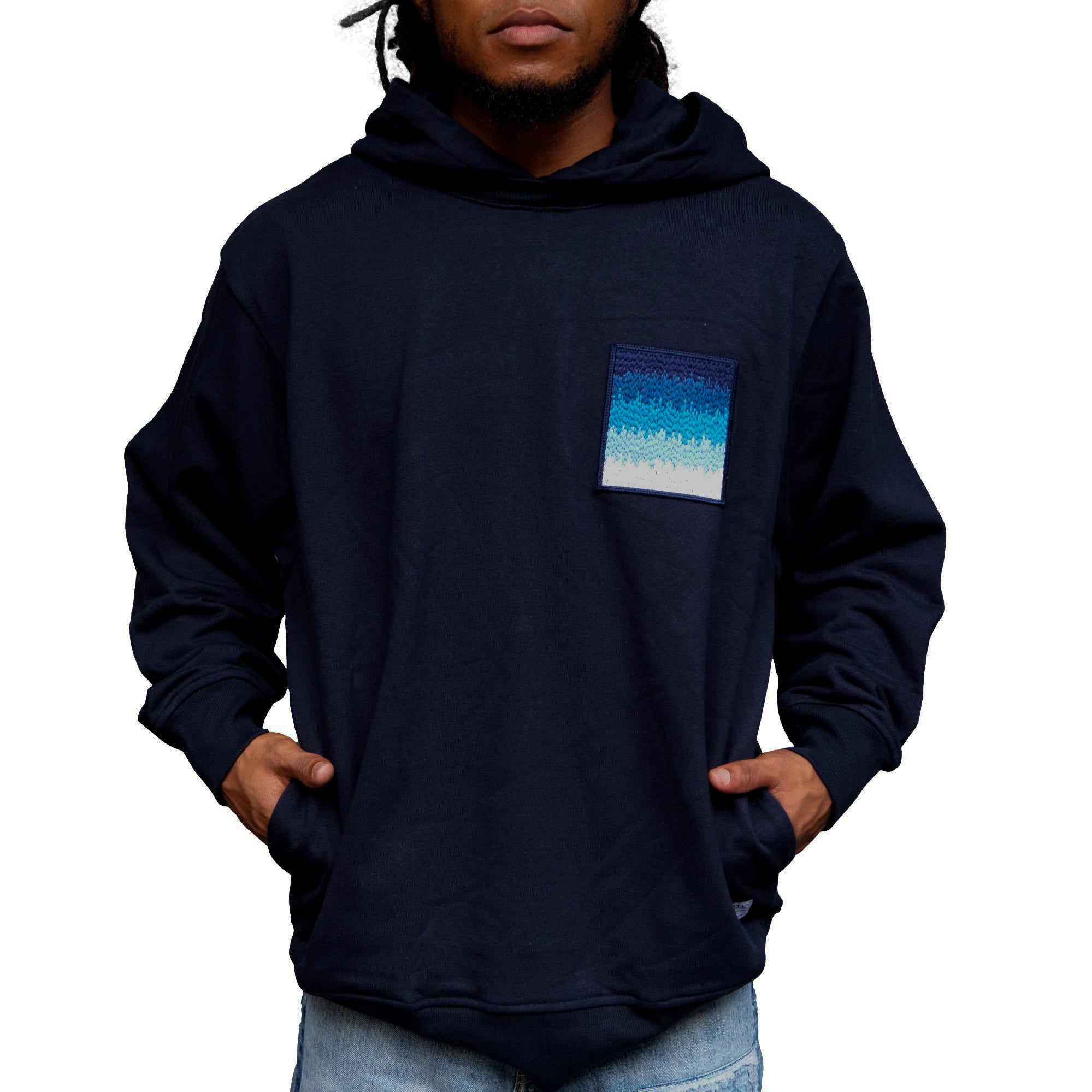 FDMTL Square Gradient Indigo Patch Hoodie