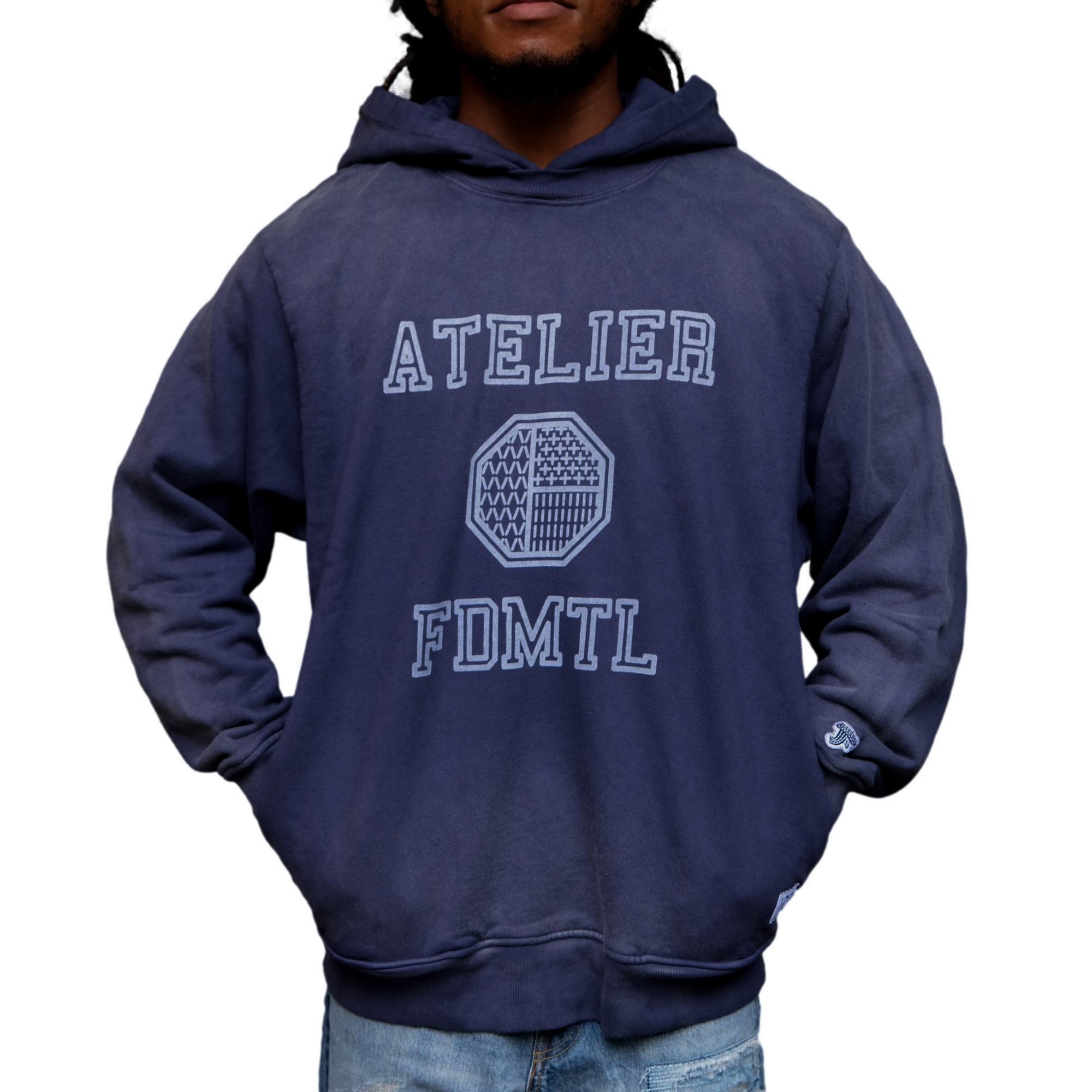 FDMTL Distressed Logo Print Hoodie