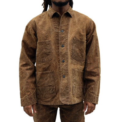[Pre-Order] Studio D'Artisan Hand-dyed "Kakishibu-zome" Duck Work Coverall