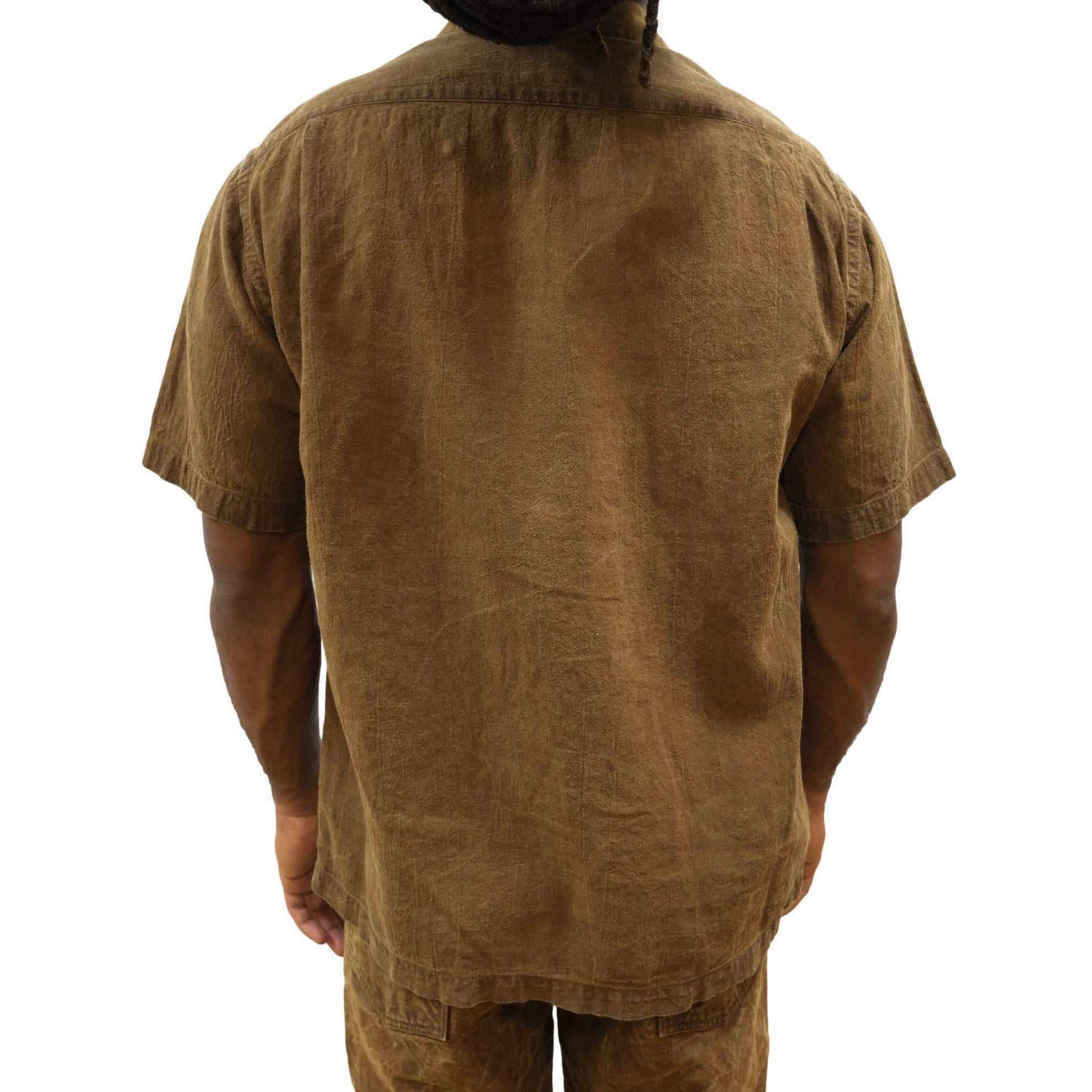 [Pre-Order] Studio D'Artisan Hand-dyed "Kakishibu-zome" Aloha Shirt