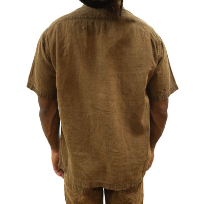 [Pre-Order] Studio D'Artisan Hand-dyed "Kakishibu-zome" Aloha Shirt