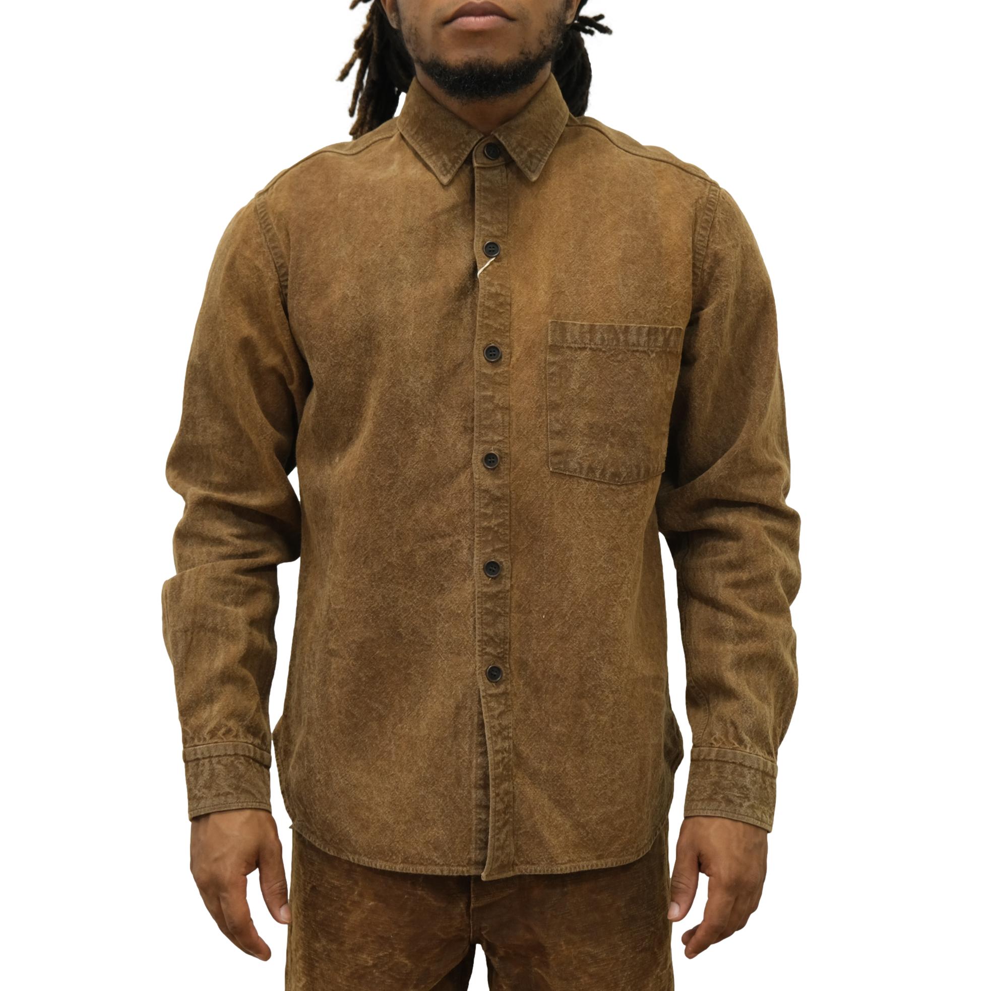 [Pre-Order] Studio D'Artisan Hand-dyed "Kakishibu-zome" Work Shirt