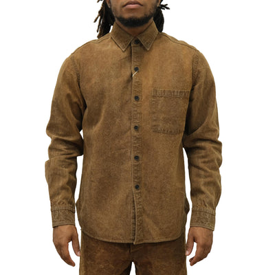 [Pre-Order] Studio D'Artisan Hand-dyed "Kakishibu-zome" Work Shirt