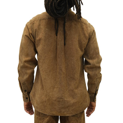 [Pre-Order] Studio D'Artisan Hand-dyed "Kakishibu-zome" Work Shirt