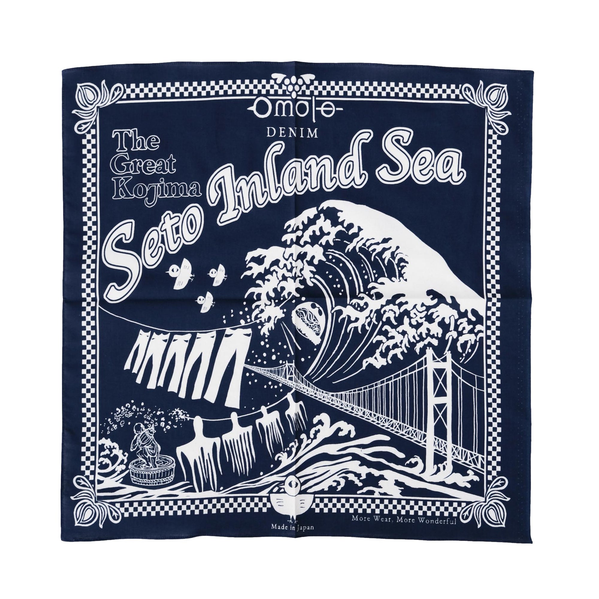 Omoto Denim "Kojima" Indigo Selvedge Bandana - Okayama Denim