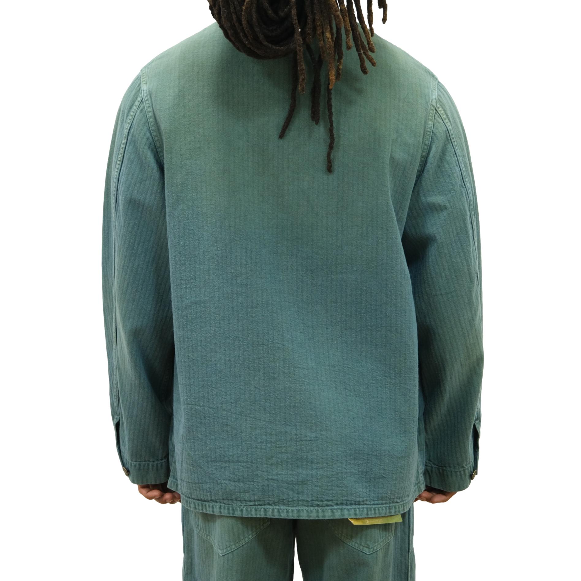 [Pre-Order] Studio D'Artisan "Indigo. Green" Herringbone Military Coverall