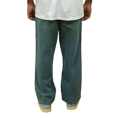 [Pre-Order] Studio D'Artisan "Indigo Green" Herringbone Baker Pants
