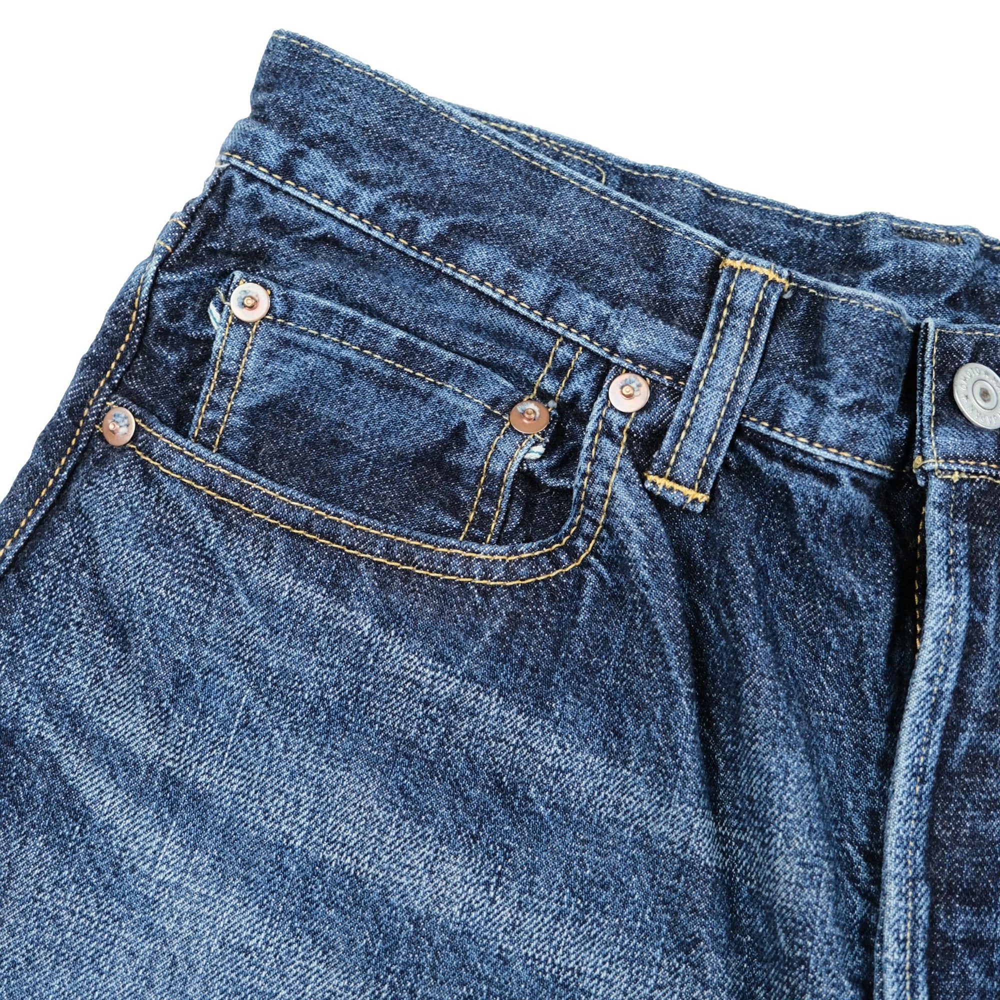 Omoto Denim "2 Year Wash" Distressed 13.5oz. Selvedge Jeans (Slim Straight)