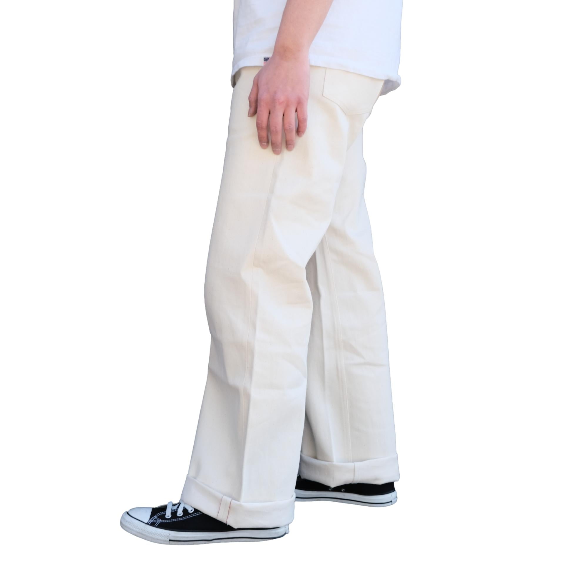 Plest "101" Ecru Selvedge Denim Jeans