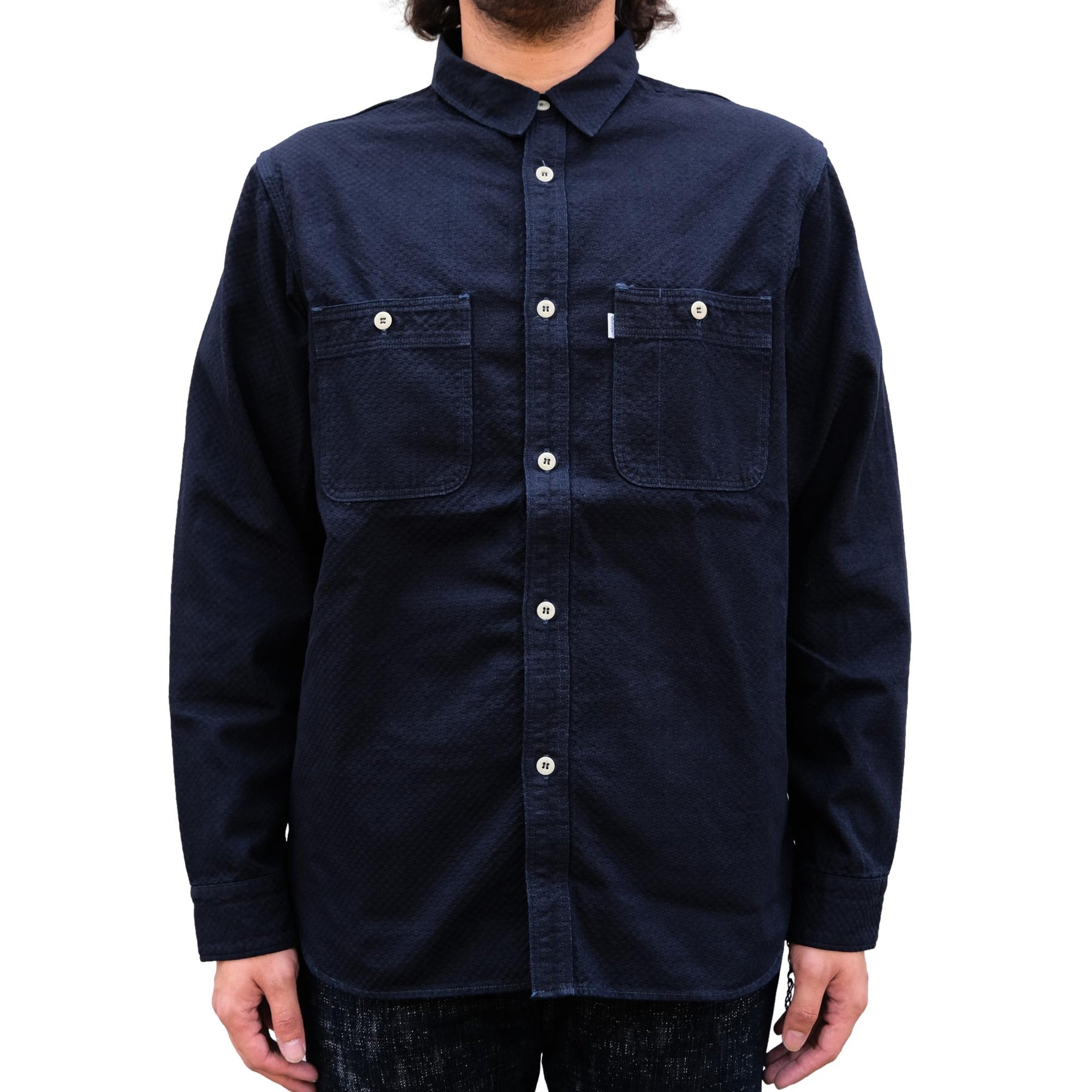 Omoto Denim "Ichimatsu" Indigo Selvedge Work Shirt