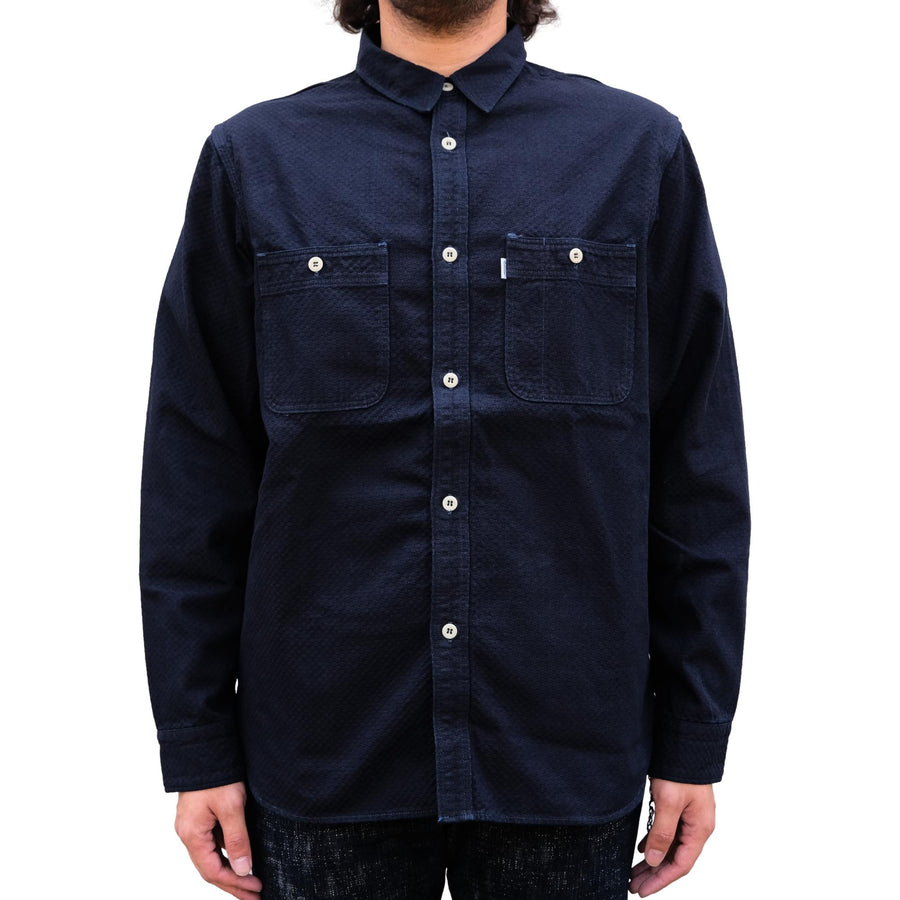 Omoto Denim "Ichimatsu" Indigo Selvedge Work Shirt