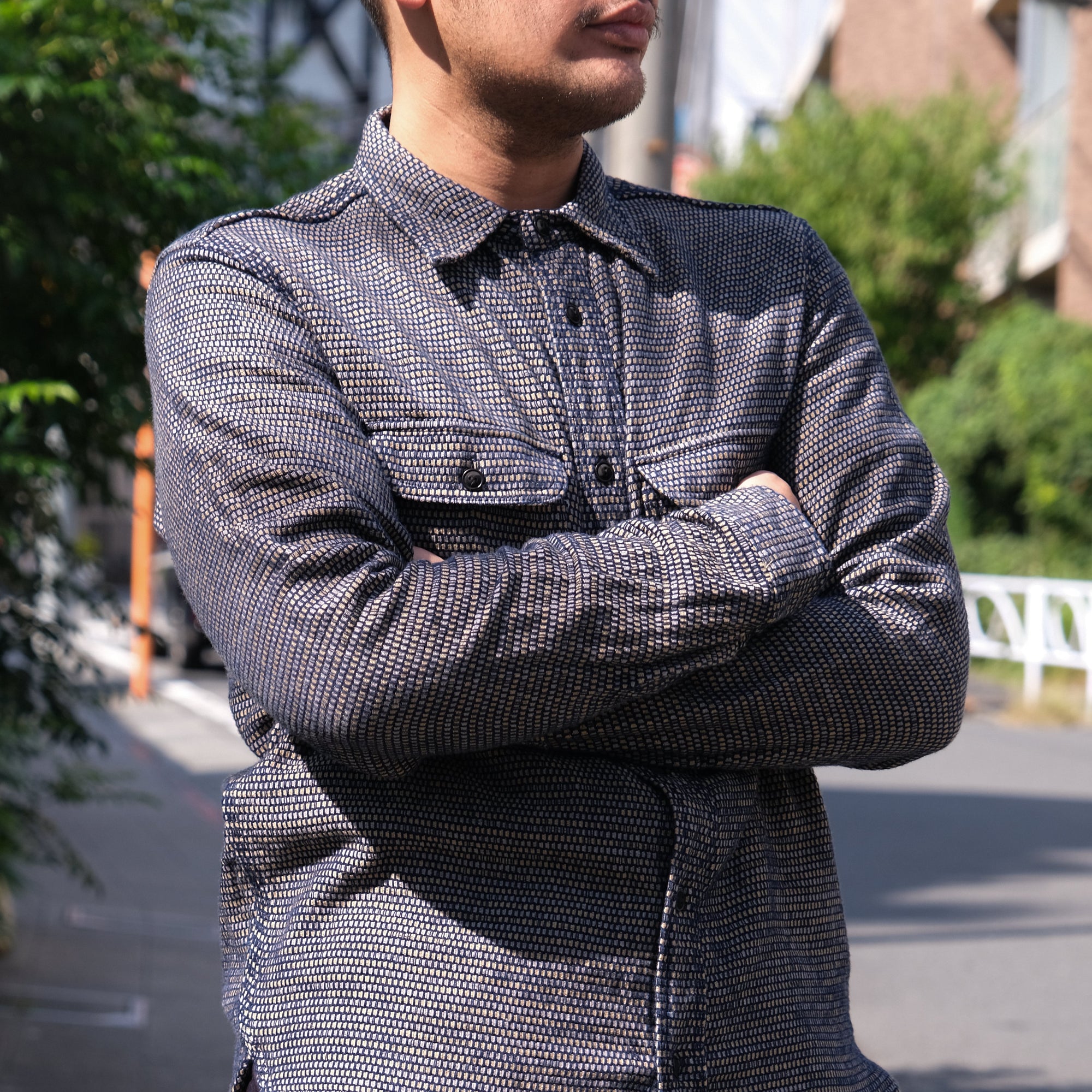 Samurai Jeans SSS26-NRS "Noragi Sashiko" Work Shirt