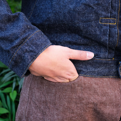 Samurai Jeans S310BRX "Kanoko" Brown Selvedge Denim Jeans (Wide Straight)