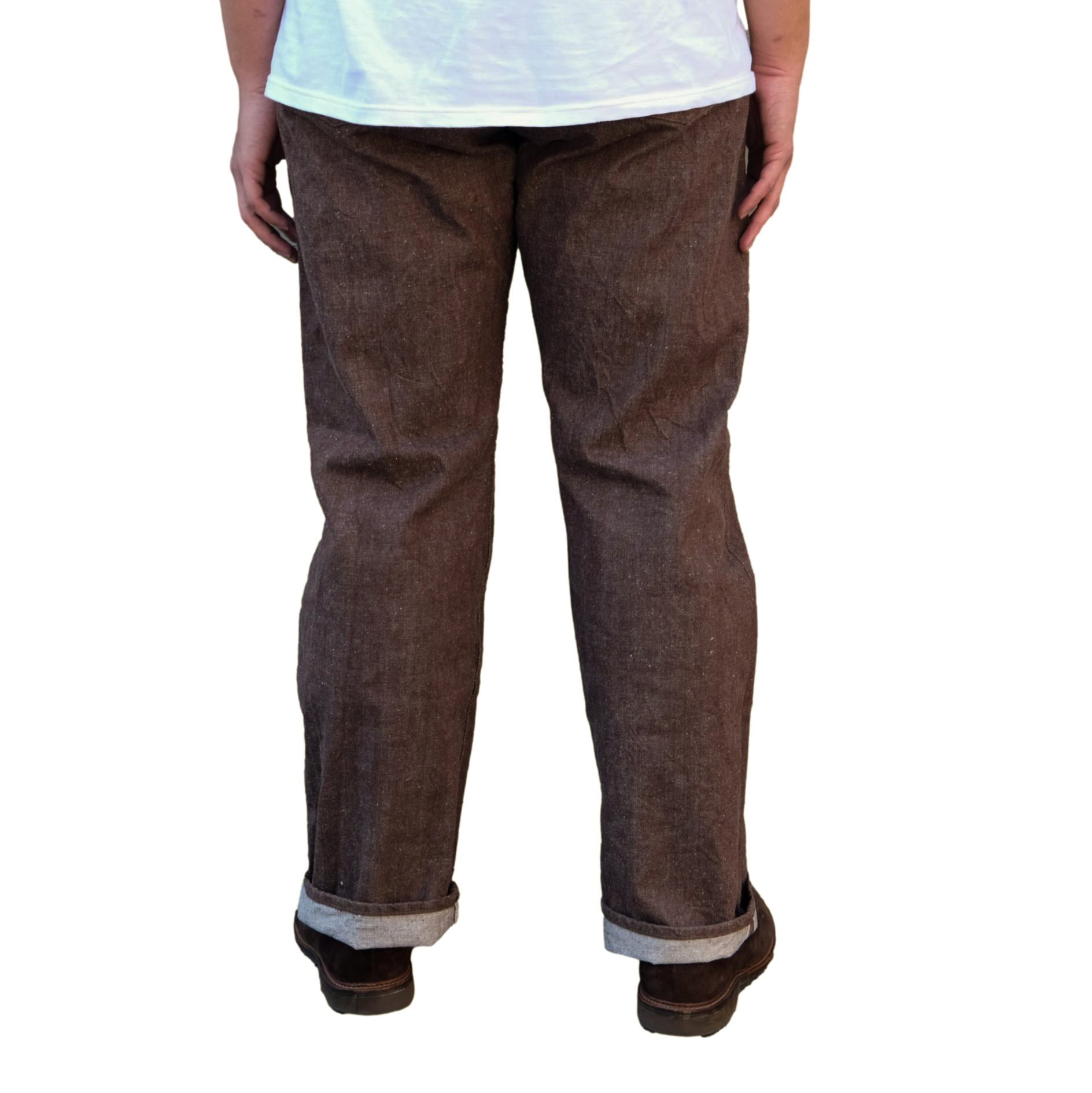 Samurai Jeans S310BRX "Kanoko" Brown Selvedge Denim Jeans (Wide Straight)
