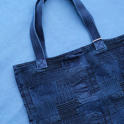 Studio D'Artisan Indigo Boro Sashiko Tote Bag - Okayama Denim