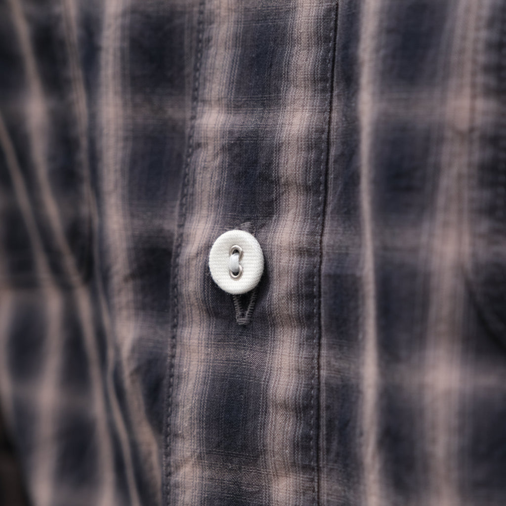 Soundman "Livingstone" Ombre Check Bandcollar Shirt