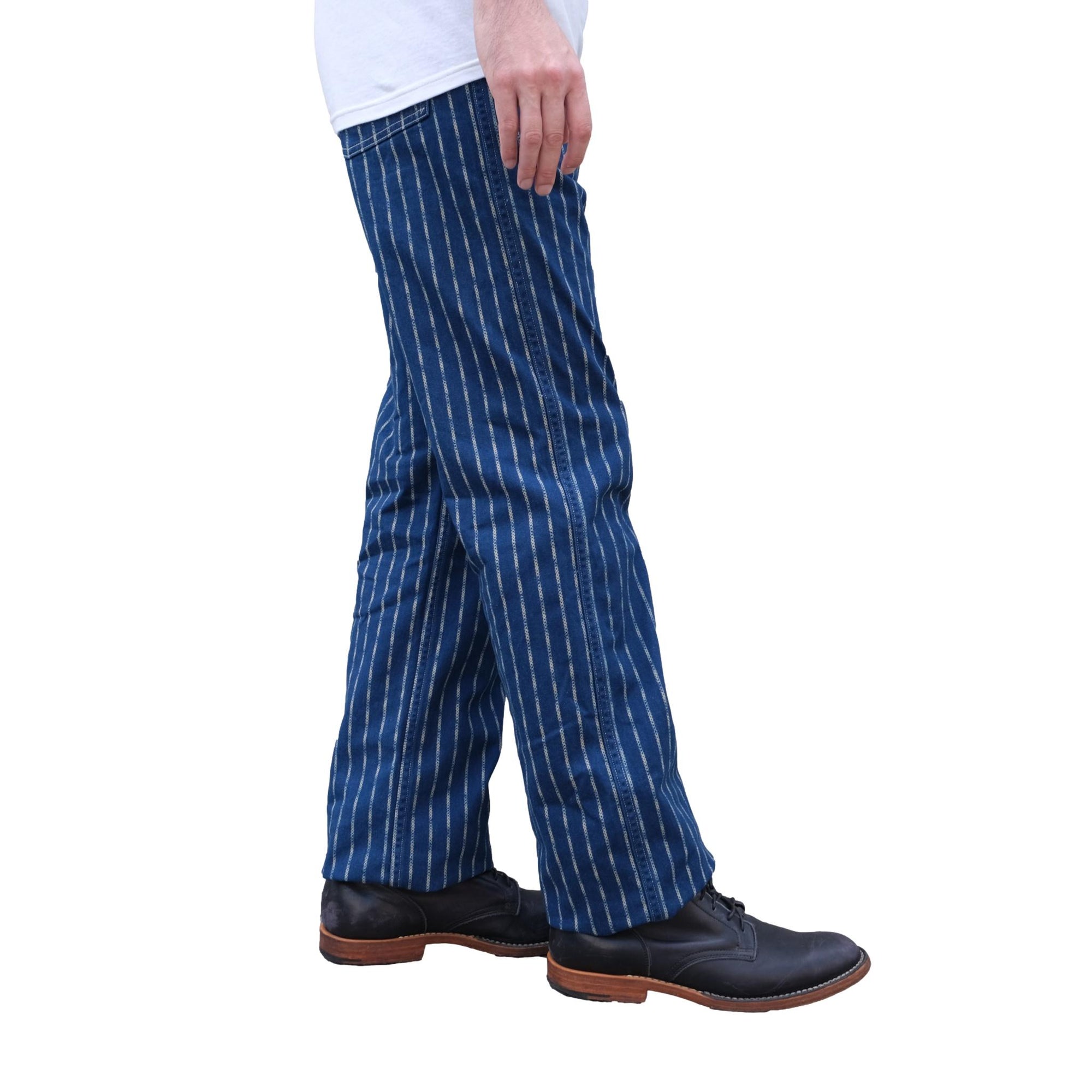 Studio D'Artisan Indigo "Ring Wabash" Pants (Wide Straight)