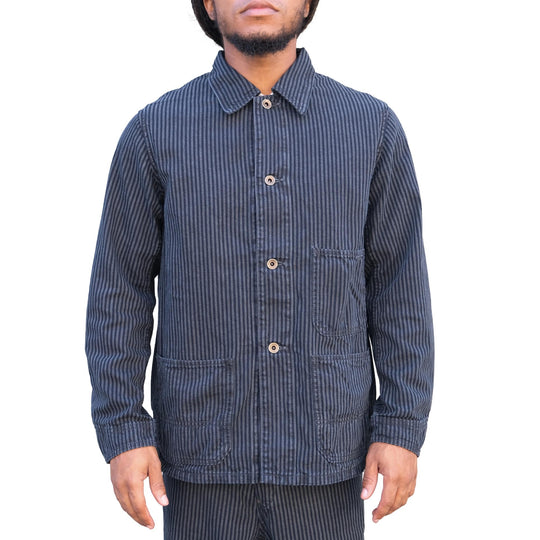 Fullcount Black Hickory Stripe Chore Jacket