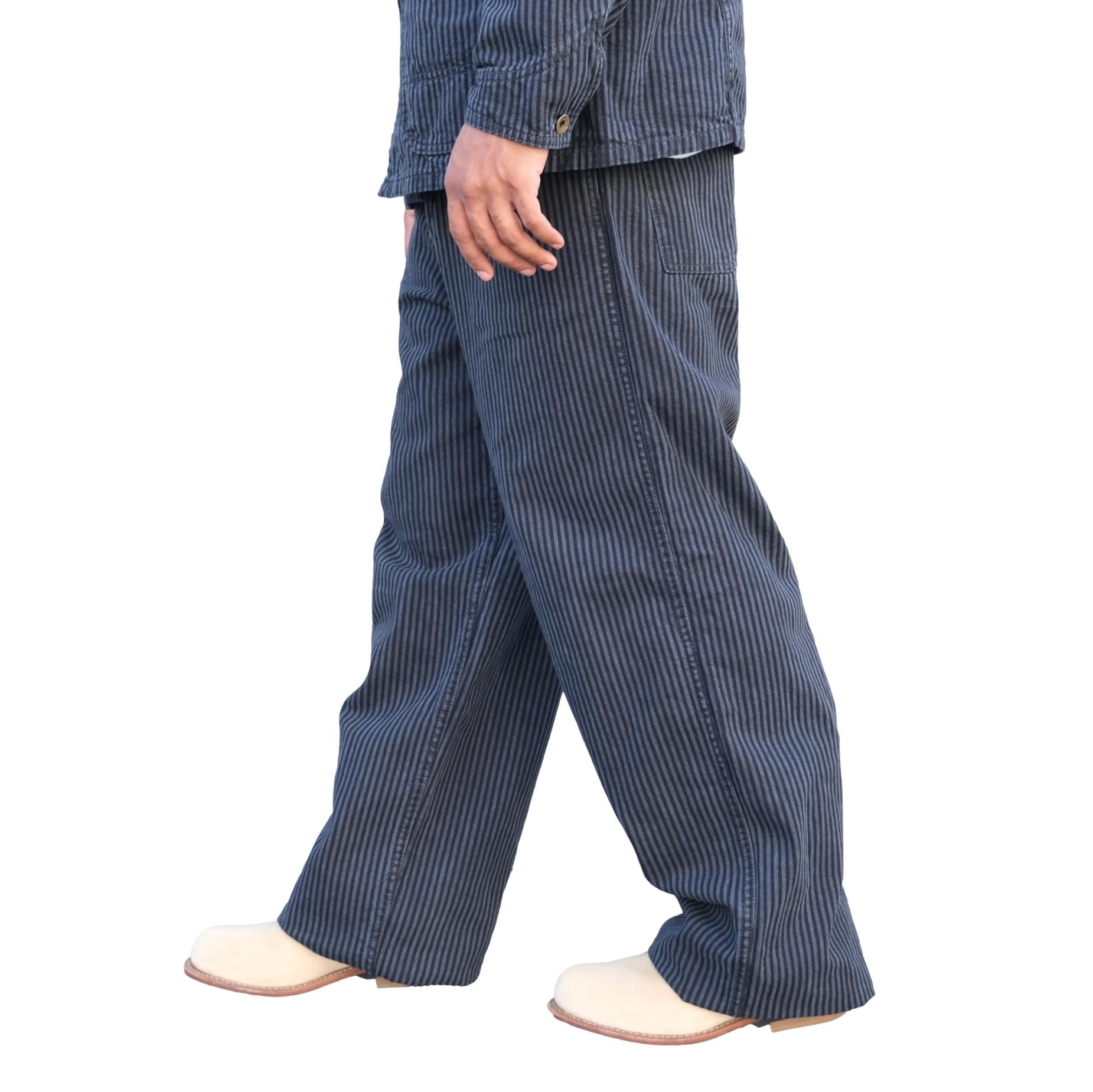 Fullcount Black Hickory Stripe Work Pants