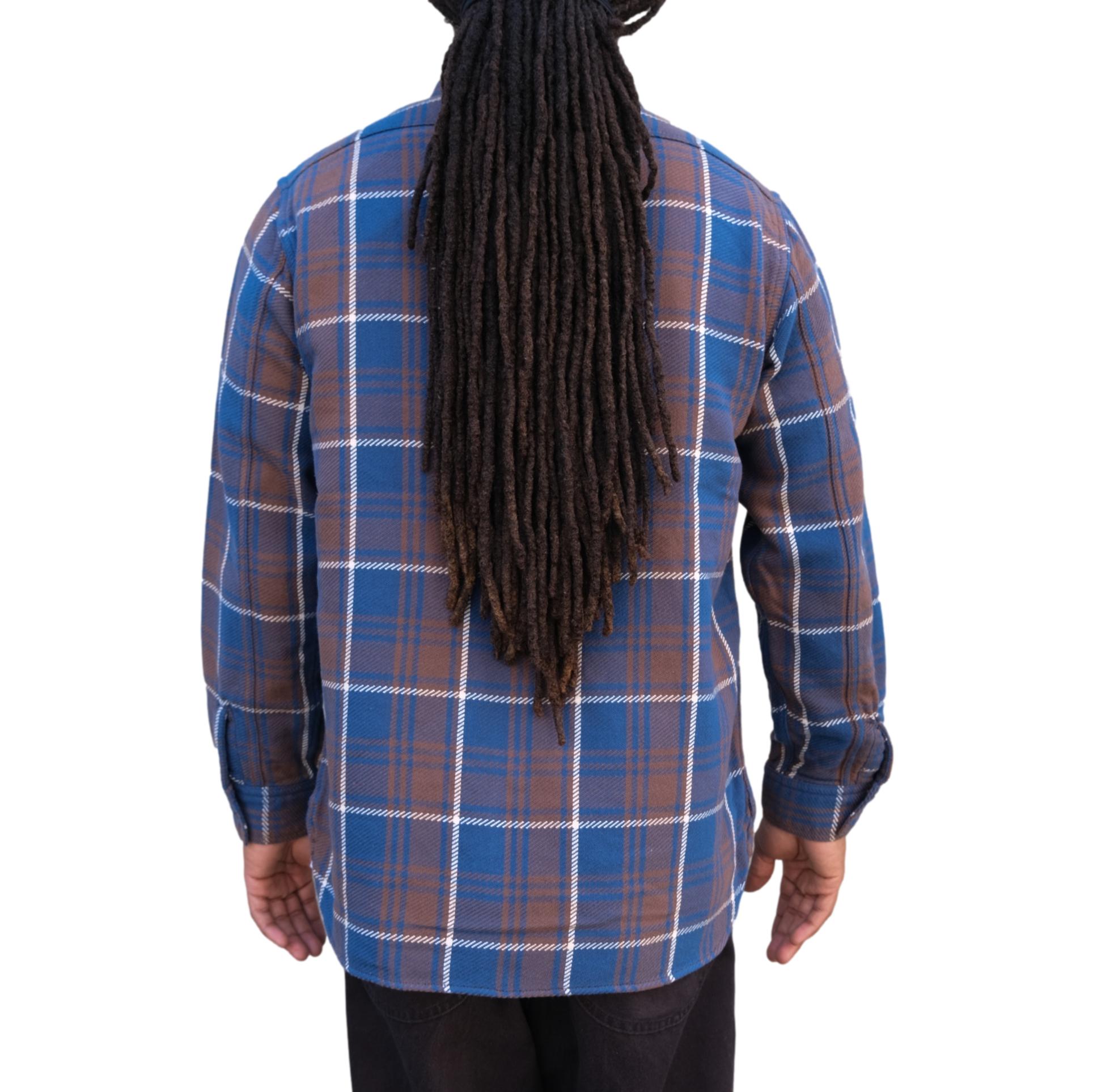 Fullcount Check Flannel Work Shirt (Blue)