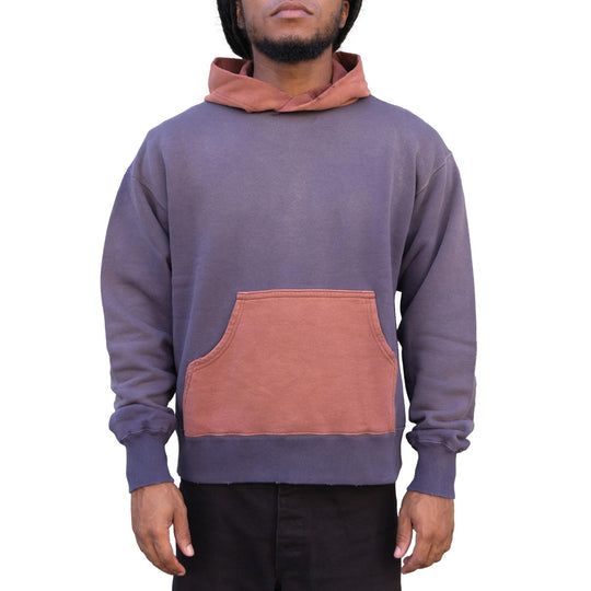 Fullcount "Fading" Loopwheel Hooded Sweatshirt (Egg x Bordeaux)