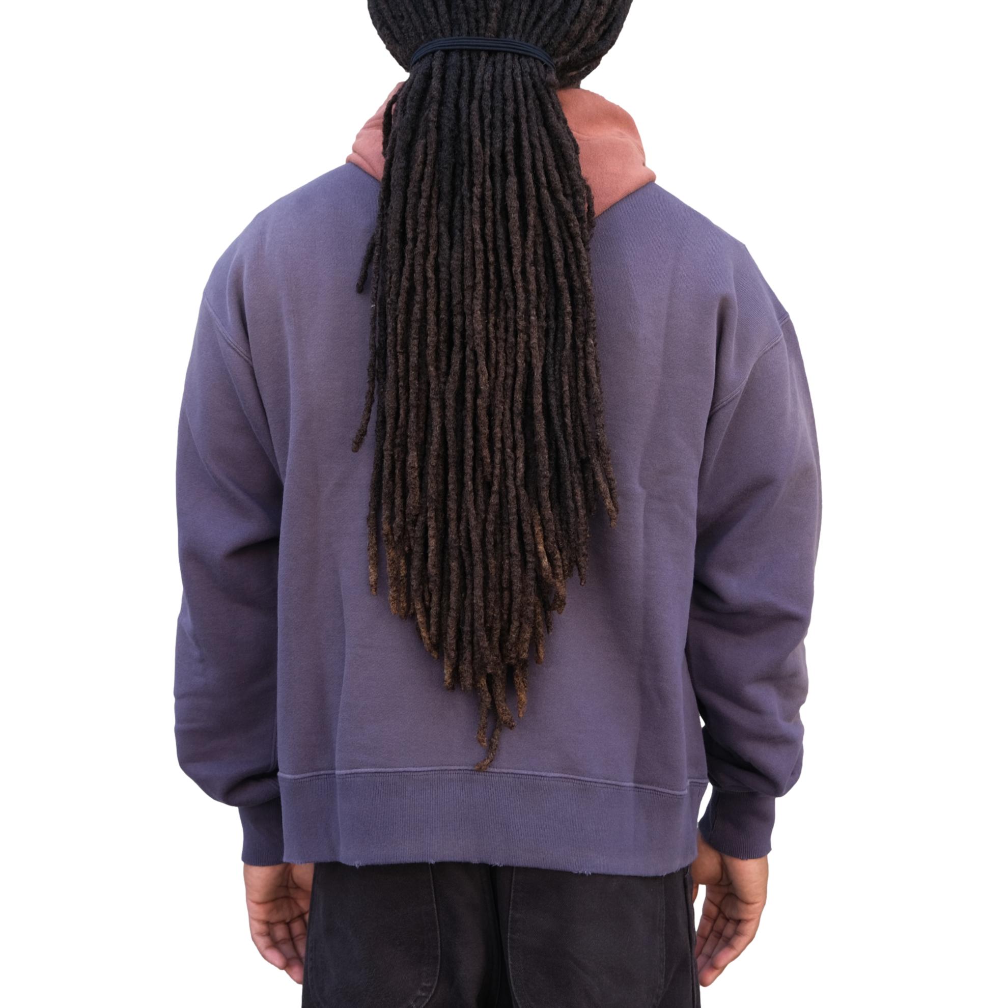 Fullcount "Fading" Loopwheel Hooded Sweatshirt (Egg x Bordeaux)