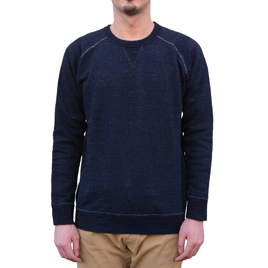 BLUE/BLUE INDIGO DYE アンカー柄 スウェット S　藍染 BLUE BLUE JAPAN | ブルーブルージャパン | | テゾメインディゴ