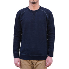 Pure Blue Japan Indigo Dyed Crewneck Sweatshirt - Okayama Denim