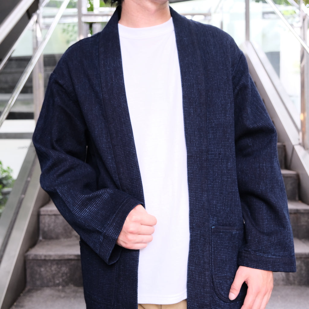 Omoto Denim 12oz. Indigo Cube Sashiko Happi