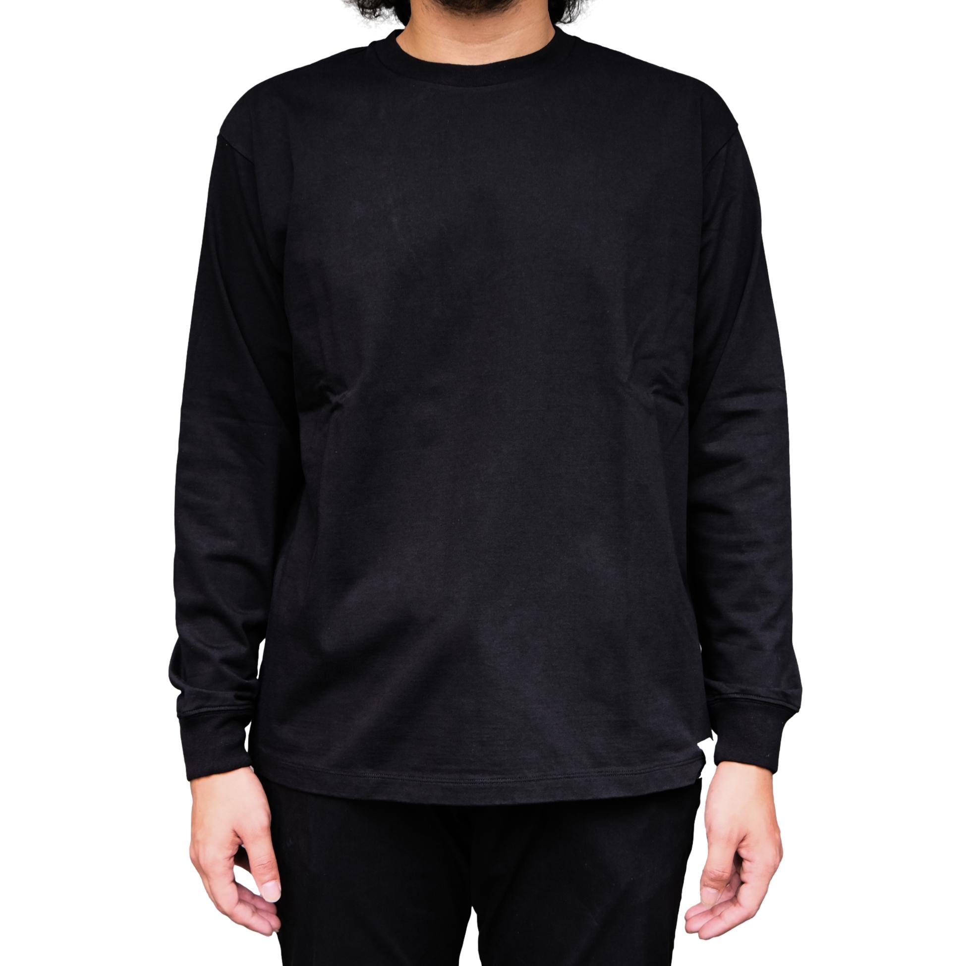 masahito Momotaro Suvin Gold GTB L/S Tee (Black) - Okayama Denim