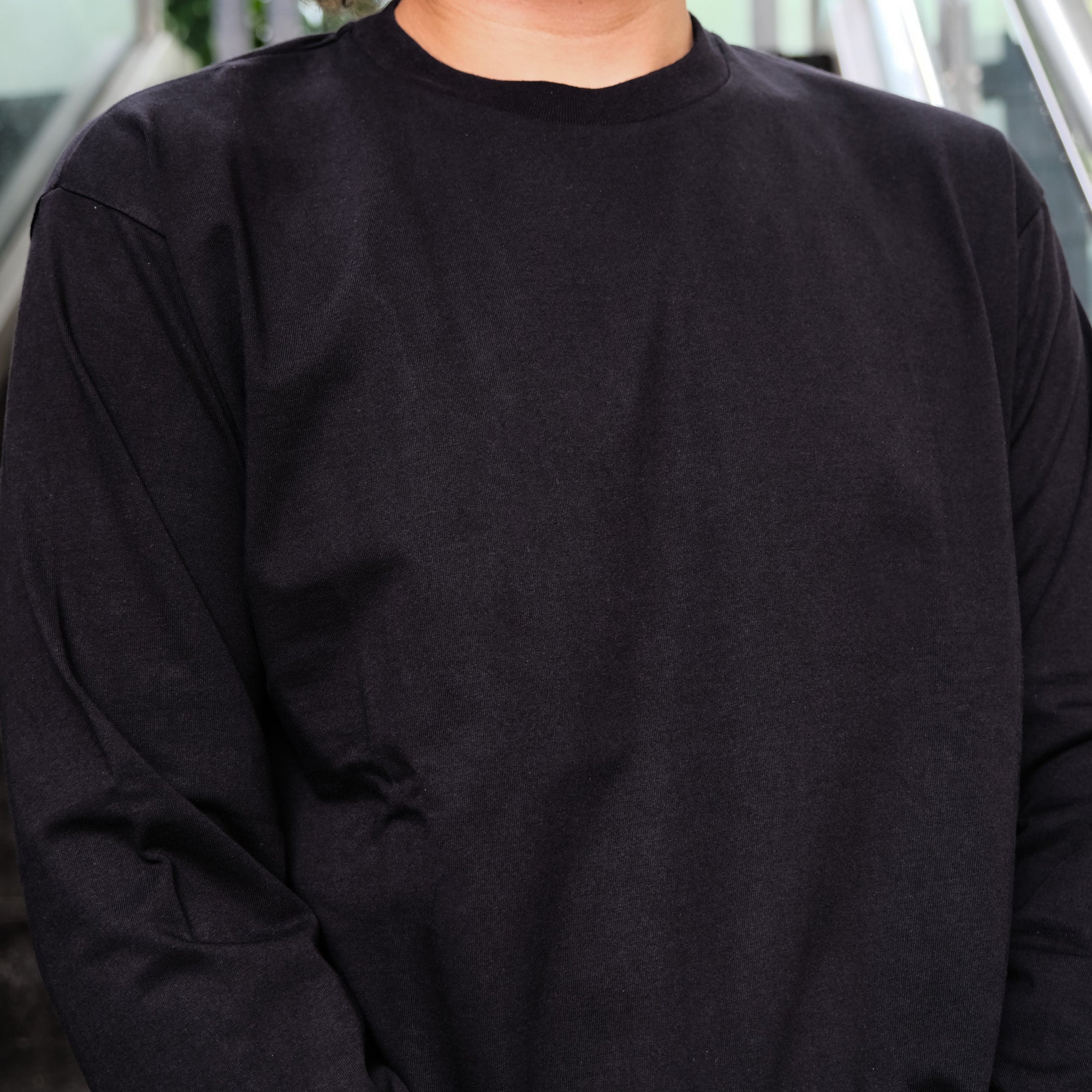 masahito Momotaro Suvin Gold GTB L/S Tee (Black) - Okayama Denim