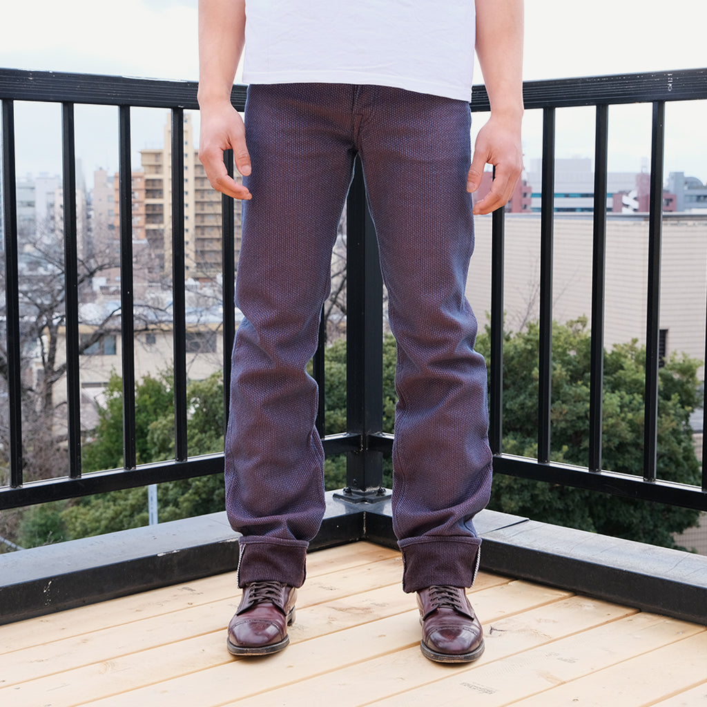 OD+PBJ Indigo x Kakishibu Sashiko Selvedge Pants (Regular Straight) -  Okayama Denim