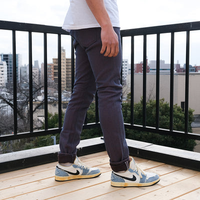 OD+PBJ Indigo x Kakishibu Sashiko Selvedge Pants (Relaxed Tapered)