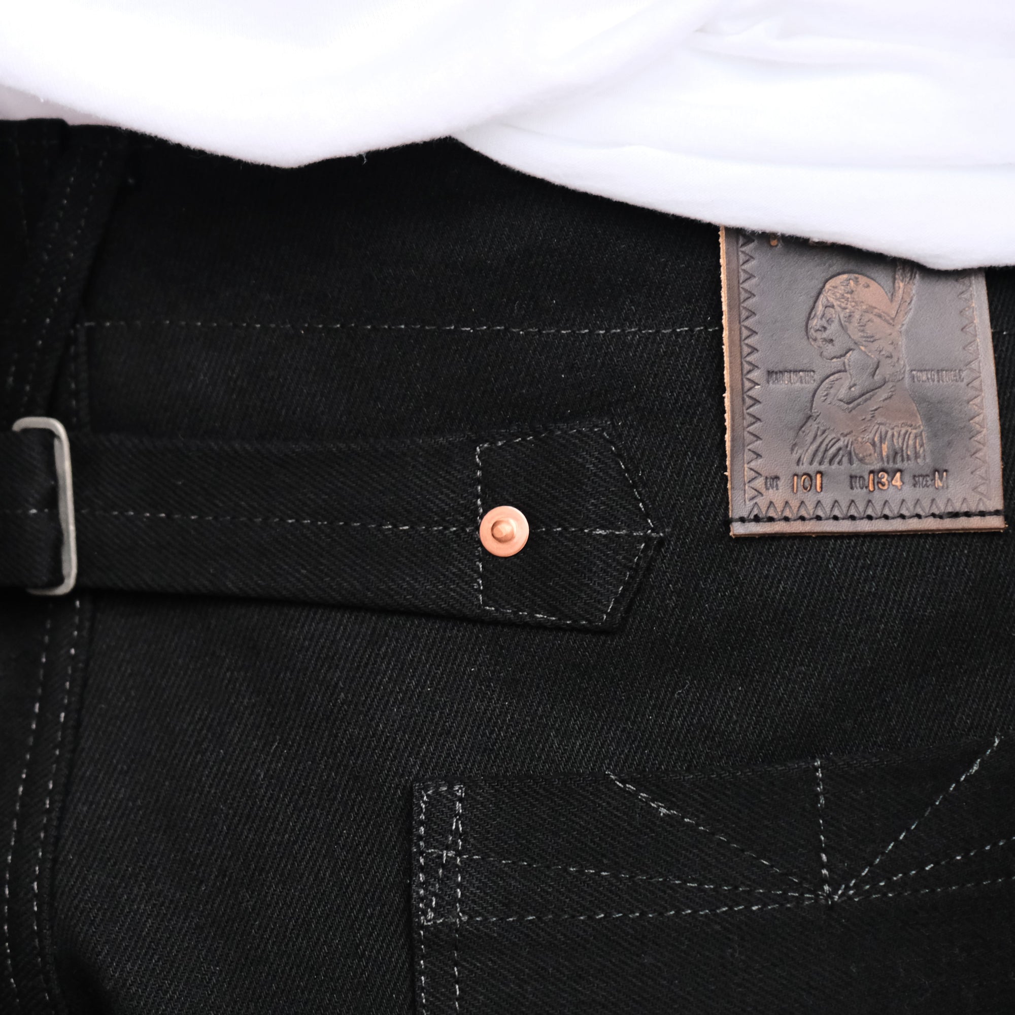 Plest "101" Black Selvedge Denim Jeans