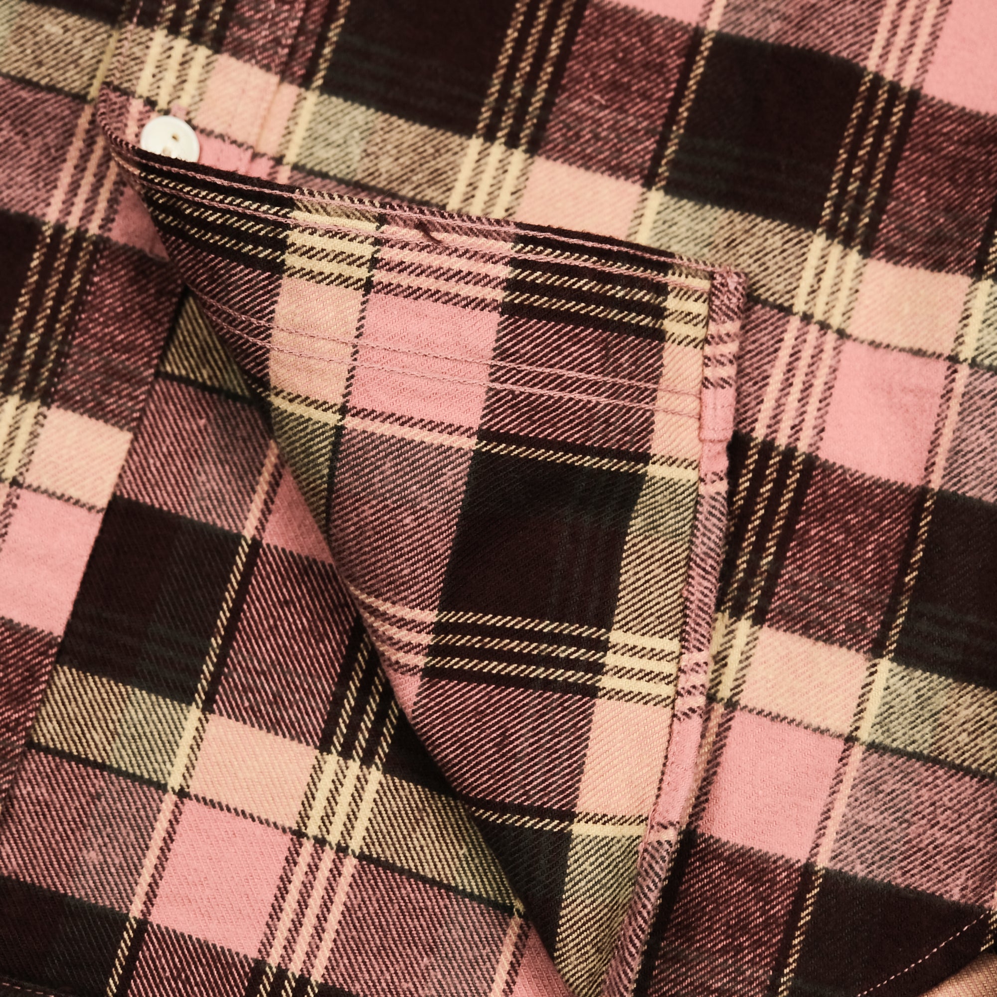 Studio D'Artisan No.8 Heavyweight Check Flannel Shirt (Red)