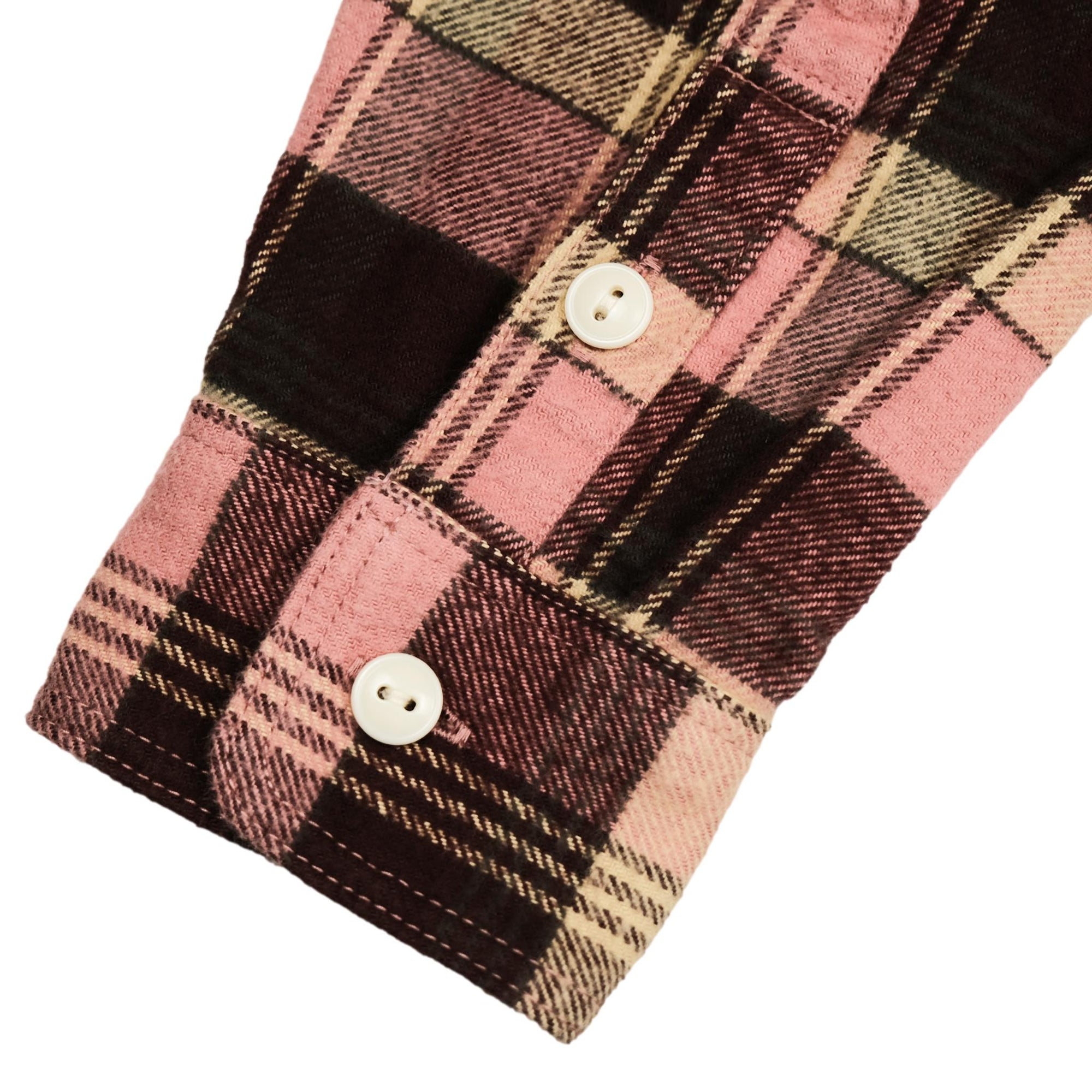 Studio D'Artisan No.8 Heavyweight Check Flannel Shirt (Red)