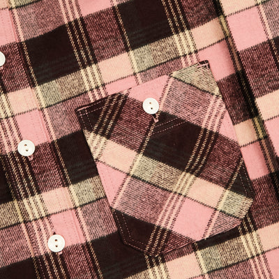 Studio D'Artisan No.8 Heavyweight Check Flannel Shirt (Red)
