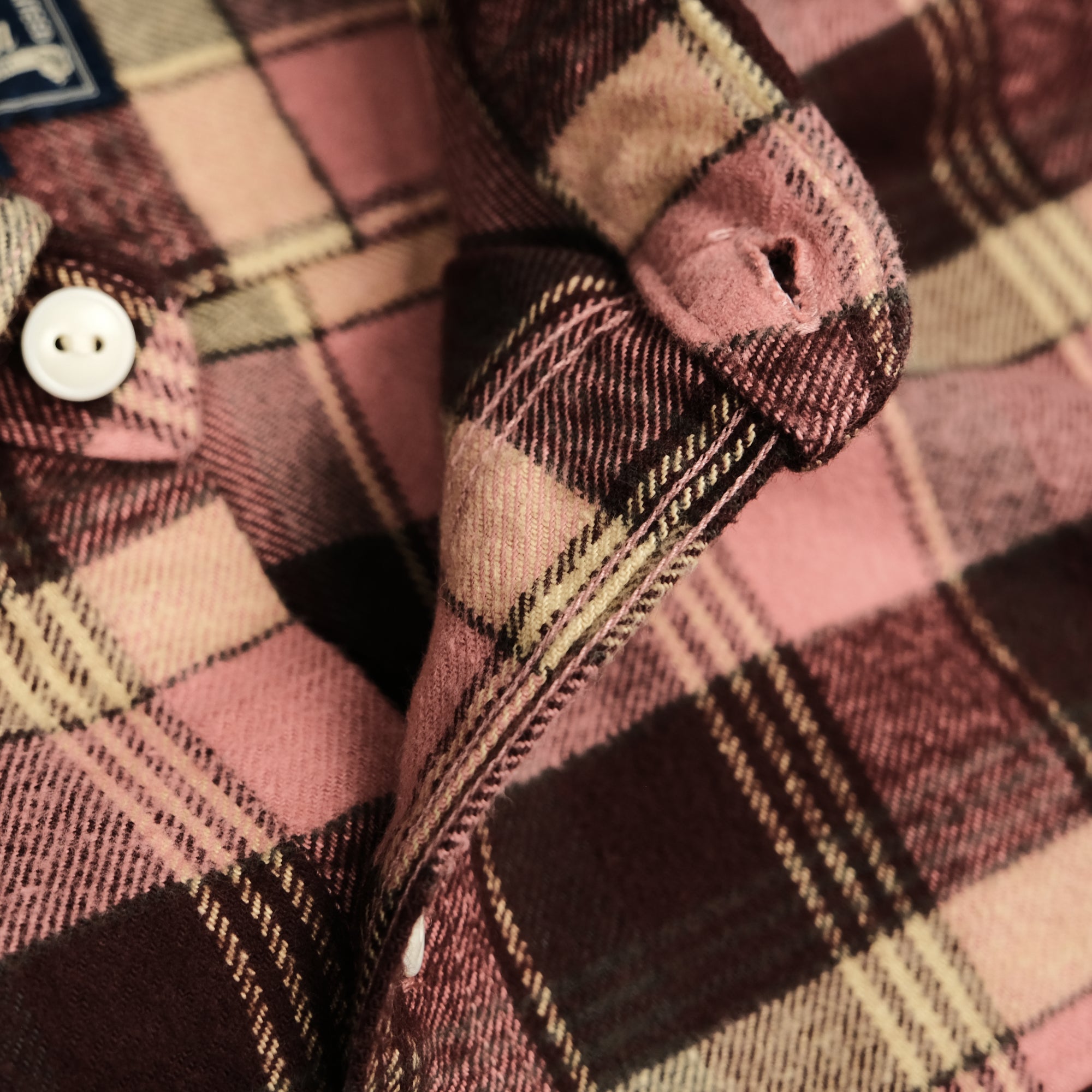 Studio D'Artisan No.8 Heavyweight Check Flannel Shirt (Red)