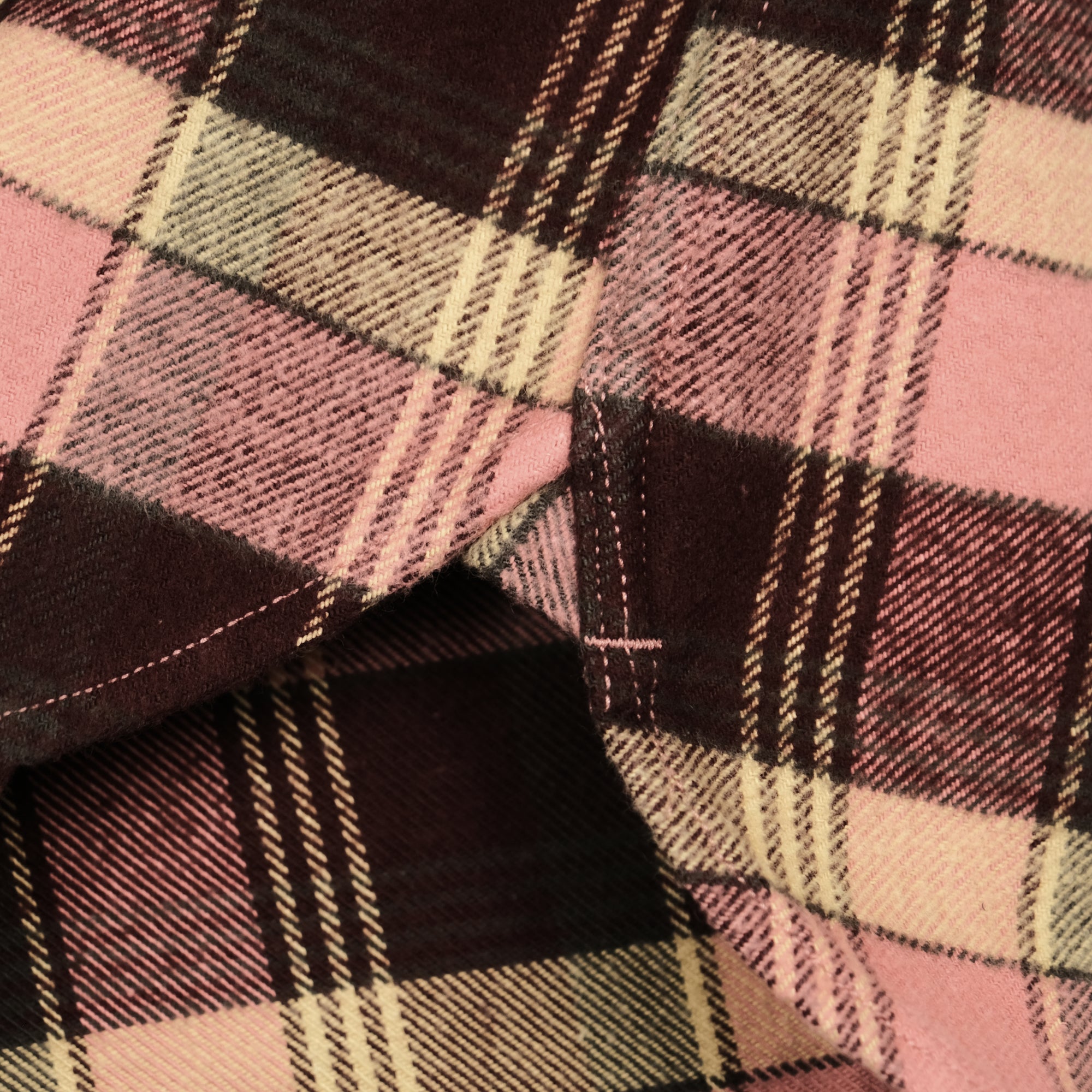 Studio D'Artisan No.8 Heavyweight Check Flannel Shirt (Red)