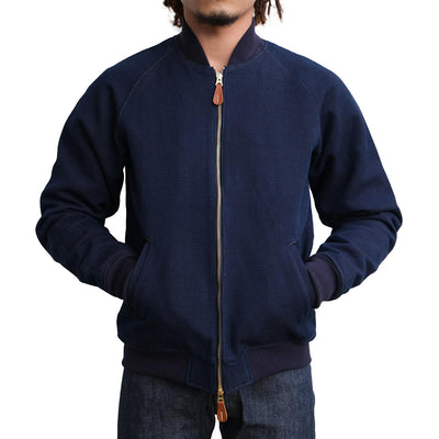 OD+SDA "Kasezome" Indigo x Dorozome Sashiko Selvedge Bomber Jacket