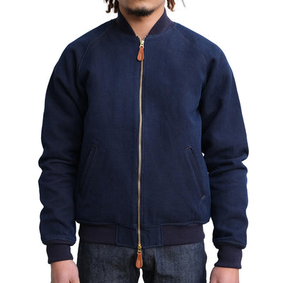 OD+SDA "Kasezome" Indigo x Dorozome Sashiko Selvedge Bomber Jacket