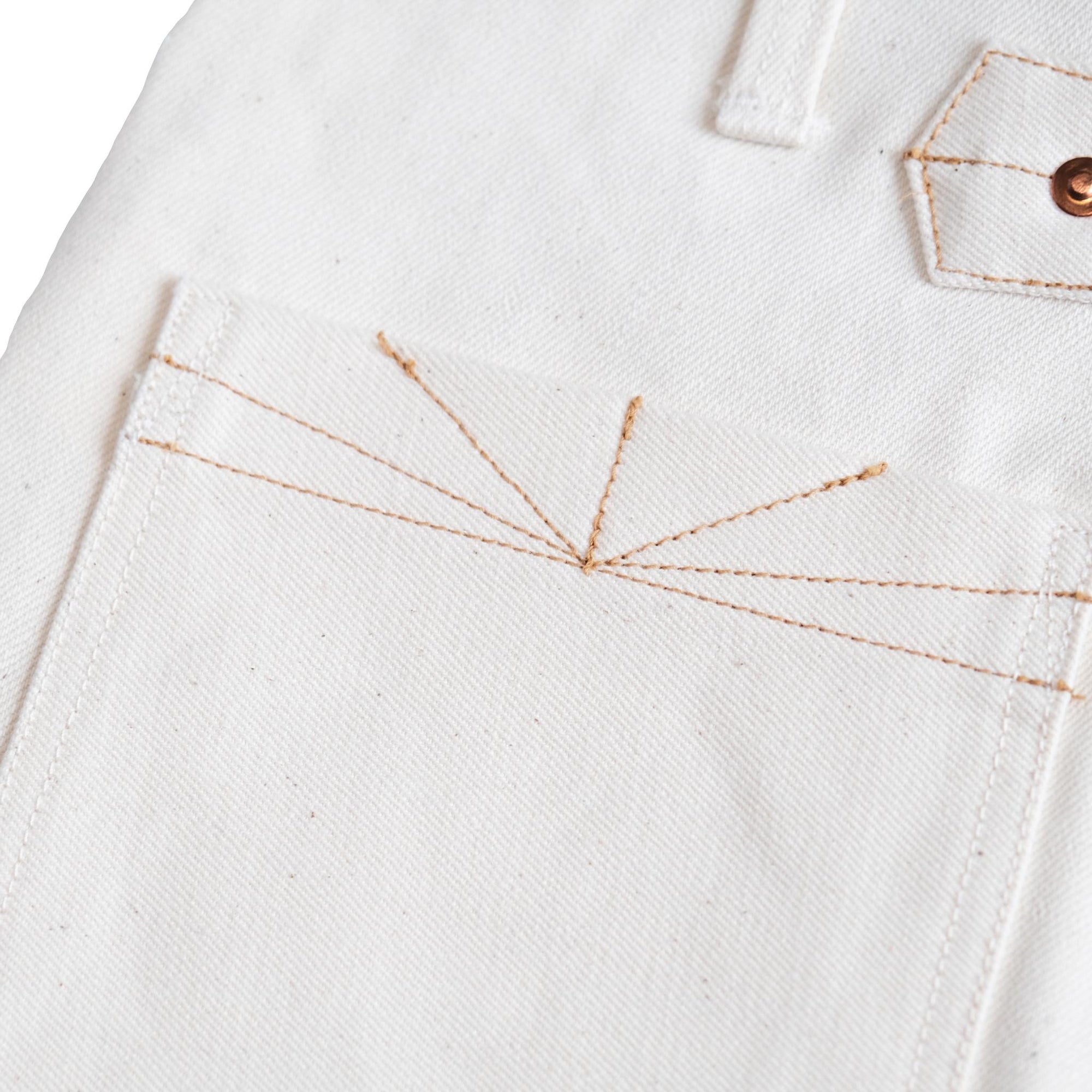 Plest "101" Ecru Selvedge Denim Jeans