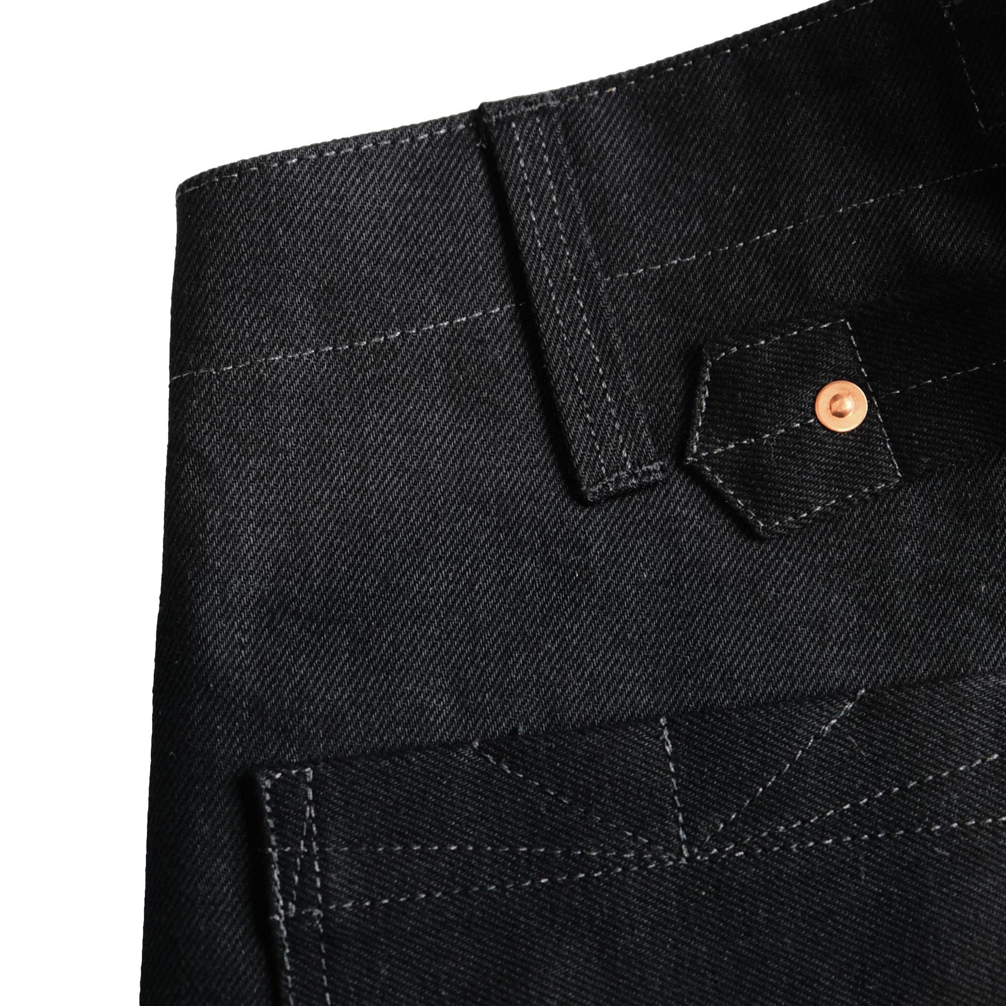 Plest "101" Black Selvedge Denim Jeans
