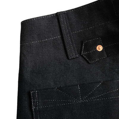 Plest "101" Black Selvedge Denim Jeans