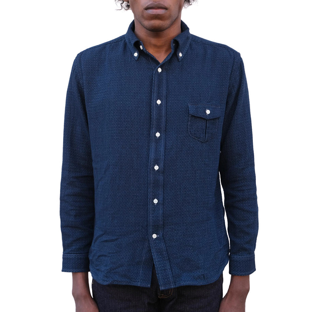Graphzero Indigo Jacquard Shirt
